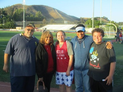 Berry William Borope Robinson with his twin kids and parents.